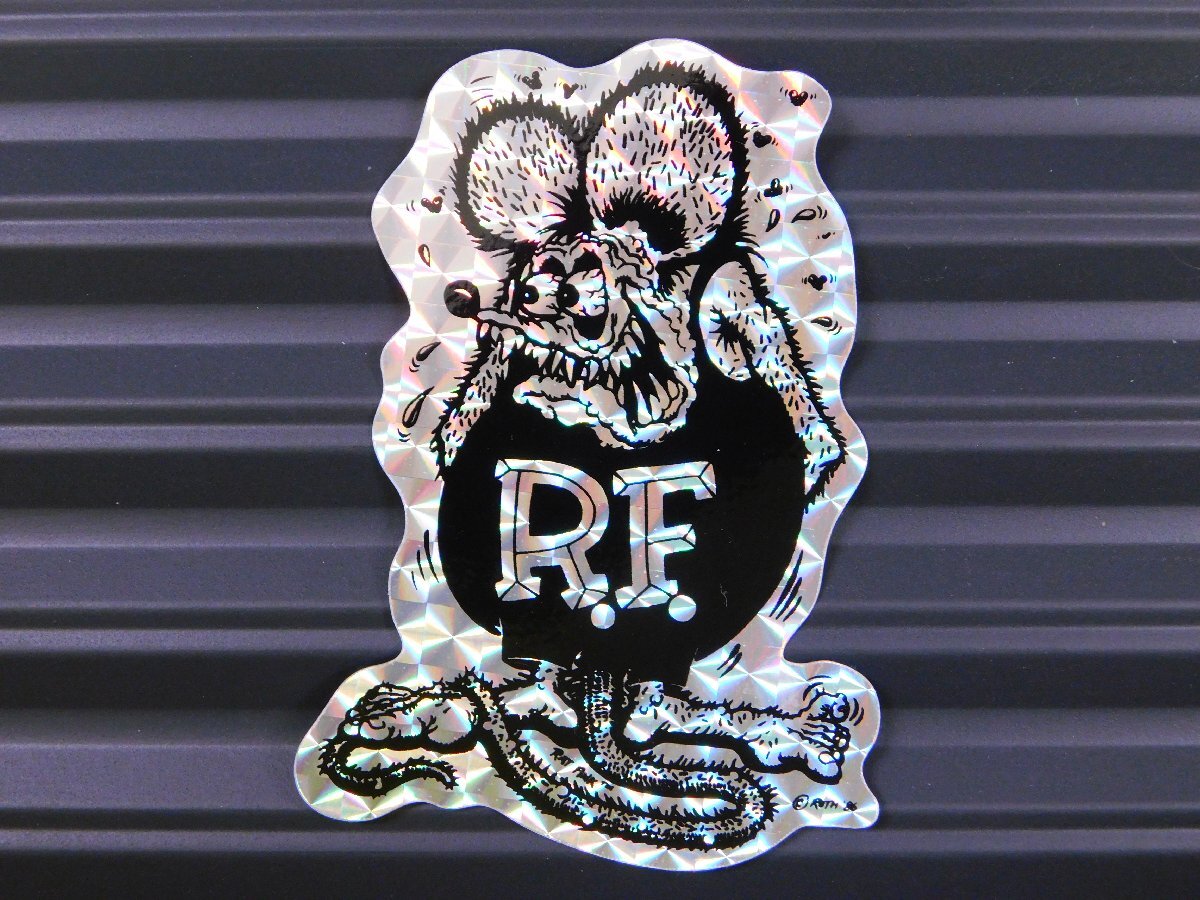◆送料\110◆【Rat Fink・ラットフィンク】※《プリズムステッカー・シルバー》 RDF043 MOONEYES ムーンアイズ拍卖