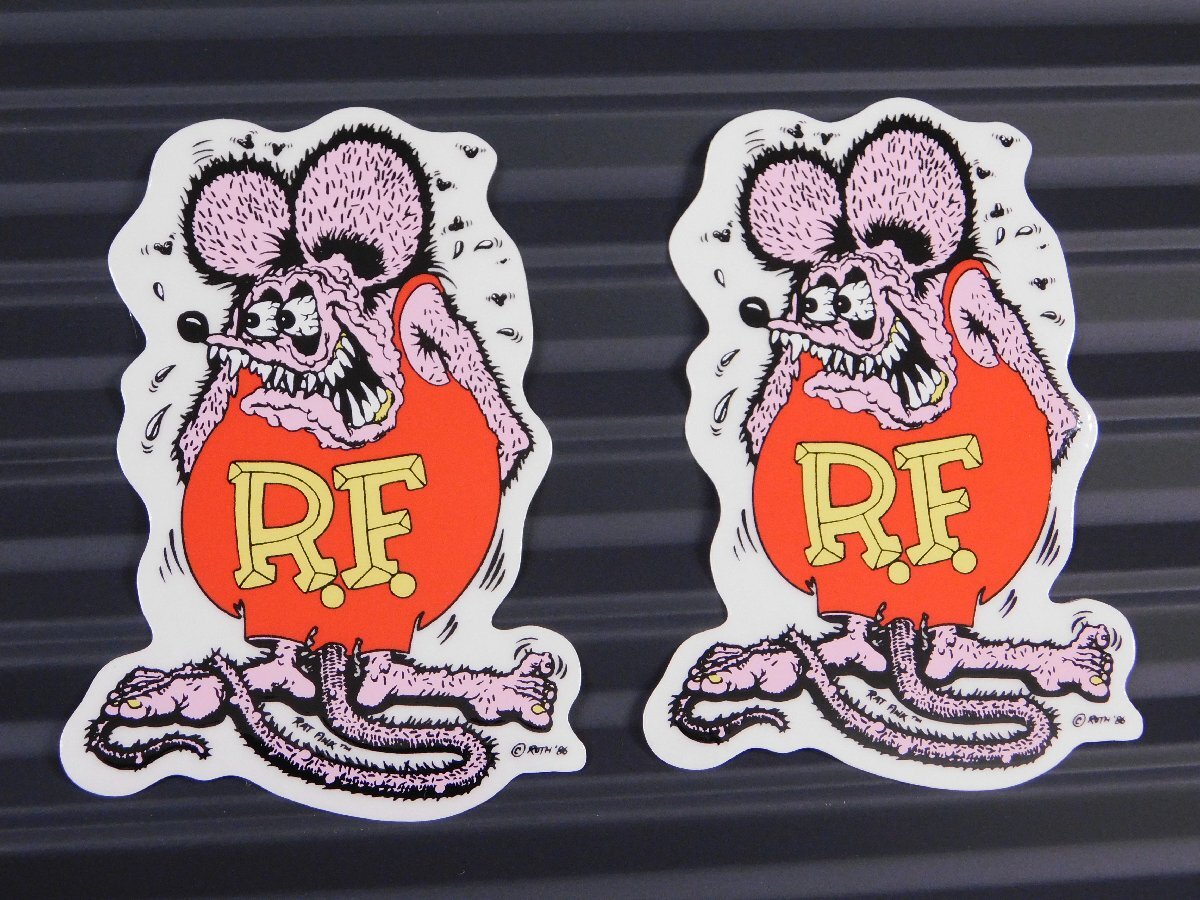 ◆送料\110◆【Rat Fink・ラットフィンク】※《デカール クリアタイプ・パープル / 2枚セット》 RD002PU MOONEYES ムーンアイズ拍卖