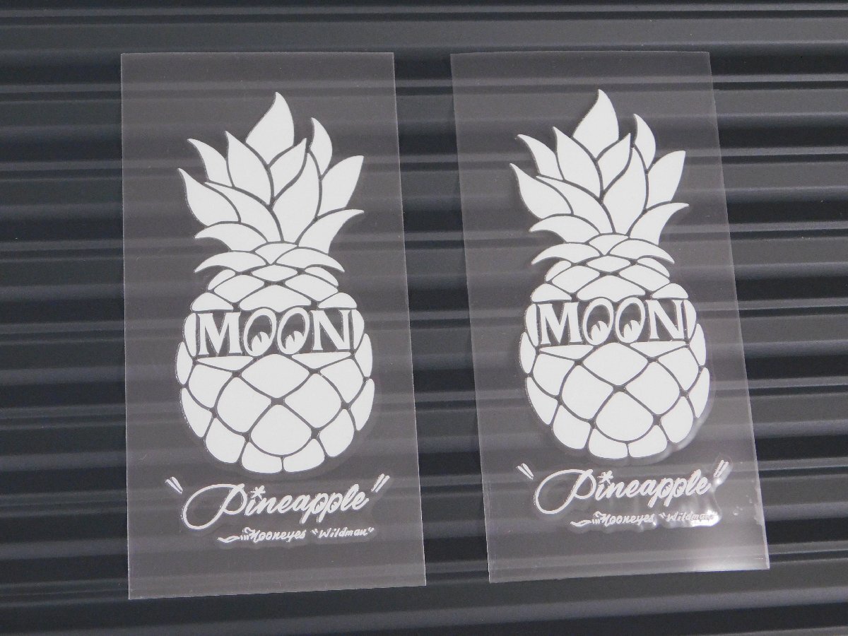 ◆送料\110◆【MOONEYES・ムーンアイズ】※《パイナップルステッカー・ホワイト / 2枚セット》 DM216WH転写式 抜きタイプ拍卖