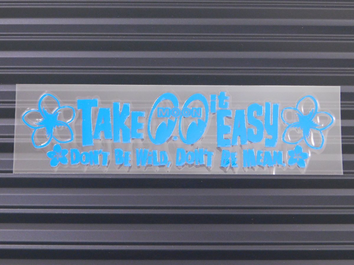 ◆送料\110◆【MOONEYES・ムーンアイズ】※《TAKE it EASY ステッカー・ブルー》 DM215BL 転写式 抜きタイプ拍卖