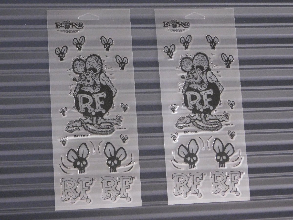 ◆送料\110◆【Rat Fink・ラットフィンク】※《スカルフライデカール・ブラック / 2枚セット》 RDF035BK ムーンアイズ 転写式拍卖
