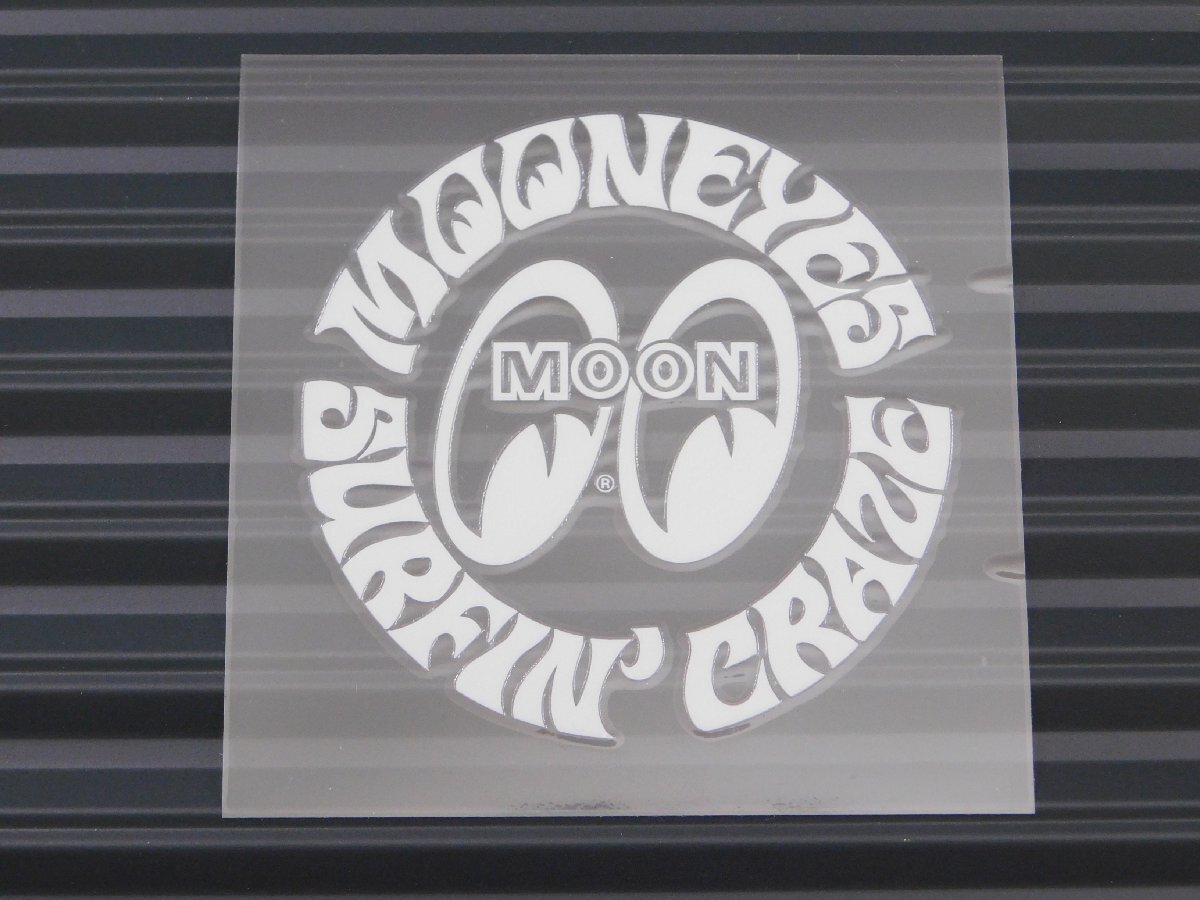 ◆送料\110◆【MOONEYES・ムーンアイズ】※《サーフィンクレイズステッカー・ホワイト》 DM138WH 転写式 抜きタイプ拍卖