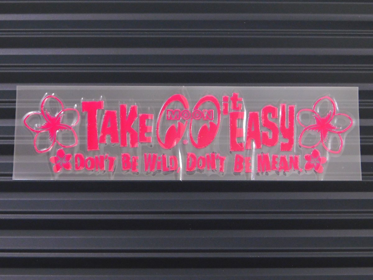 ◆送料\110◆【MOONEYES・ムーンアイズ】※《TAKE it EASY ステッカー・ピンク》 DM215PK 転写式 抜きタイプ拍卖