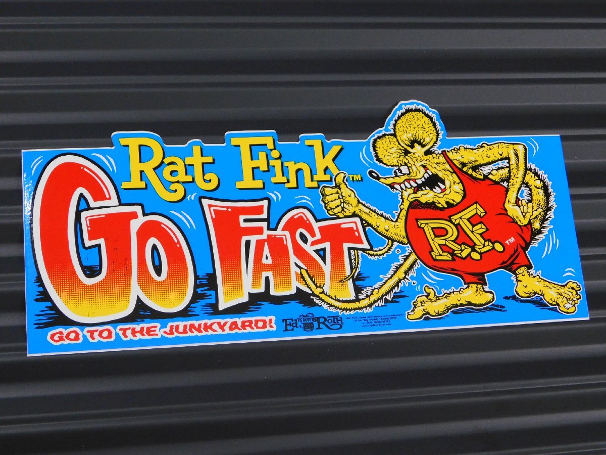 ◆送料\110◆【Rat Fink・ラットフィンク】※《バンパーステッカー・GO FAST》 RDF051 80×180mm MOONEYES ムーンアイズ拍卖
