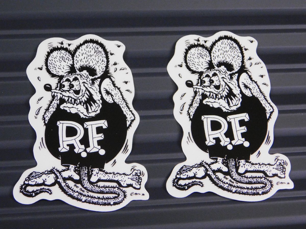 ◆送料\110◆【Rat Fink・ラットフィンク】※《デカール クリアタイプ・モノクロ / 2枚セット》 RD002BW MOONEYES ムーンアイズ拍卖