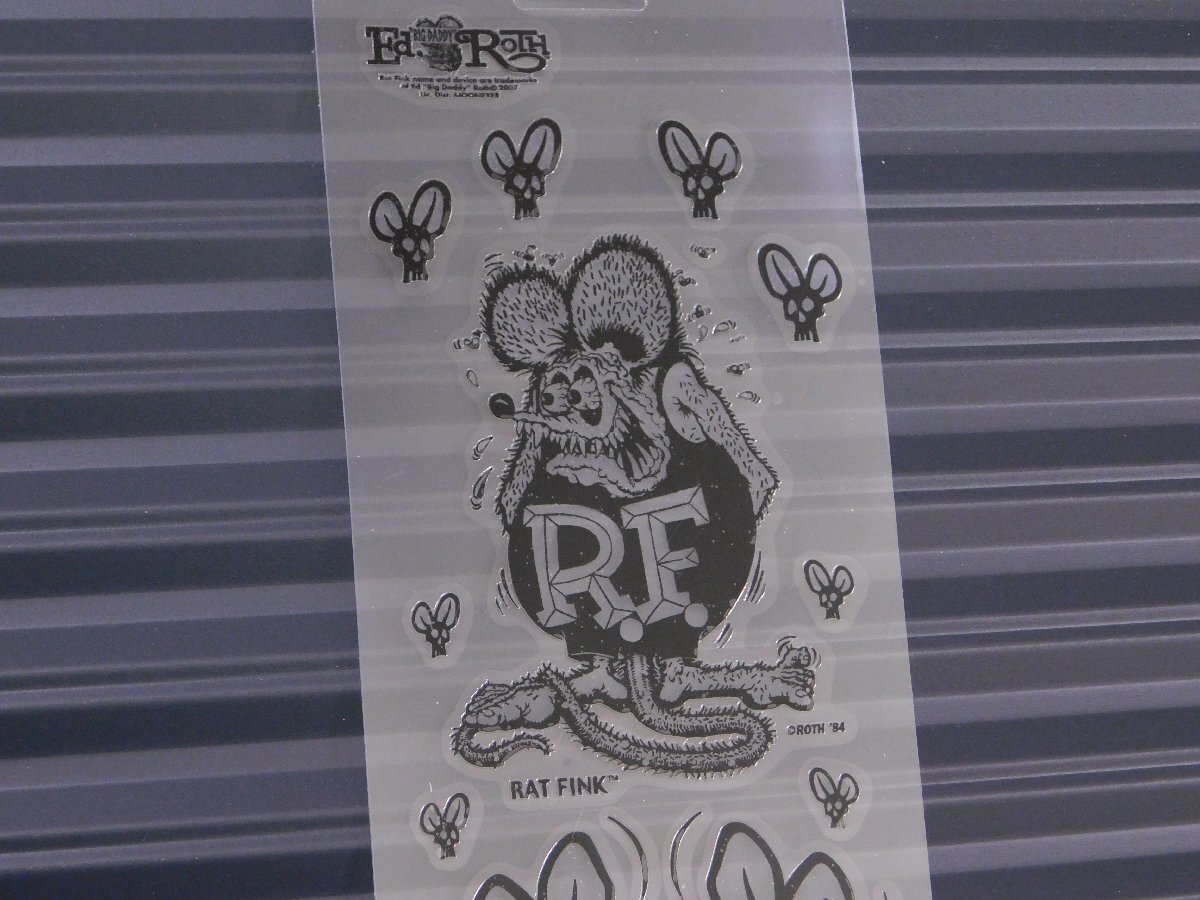 ◆送料\110◆【Rat Fink・ラットフィンク】※《スカルフライデカール・ブラック》 RDF035BK MOONEYES ムーンアイズ 転写式拍卖