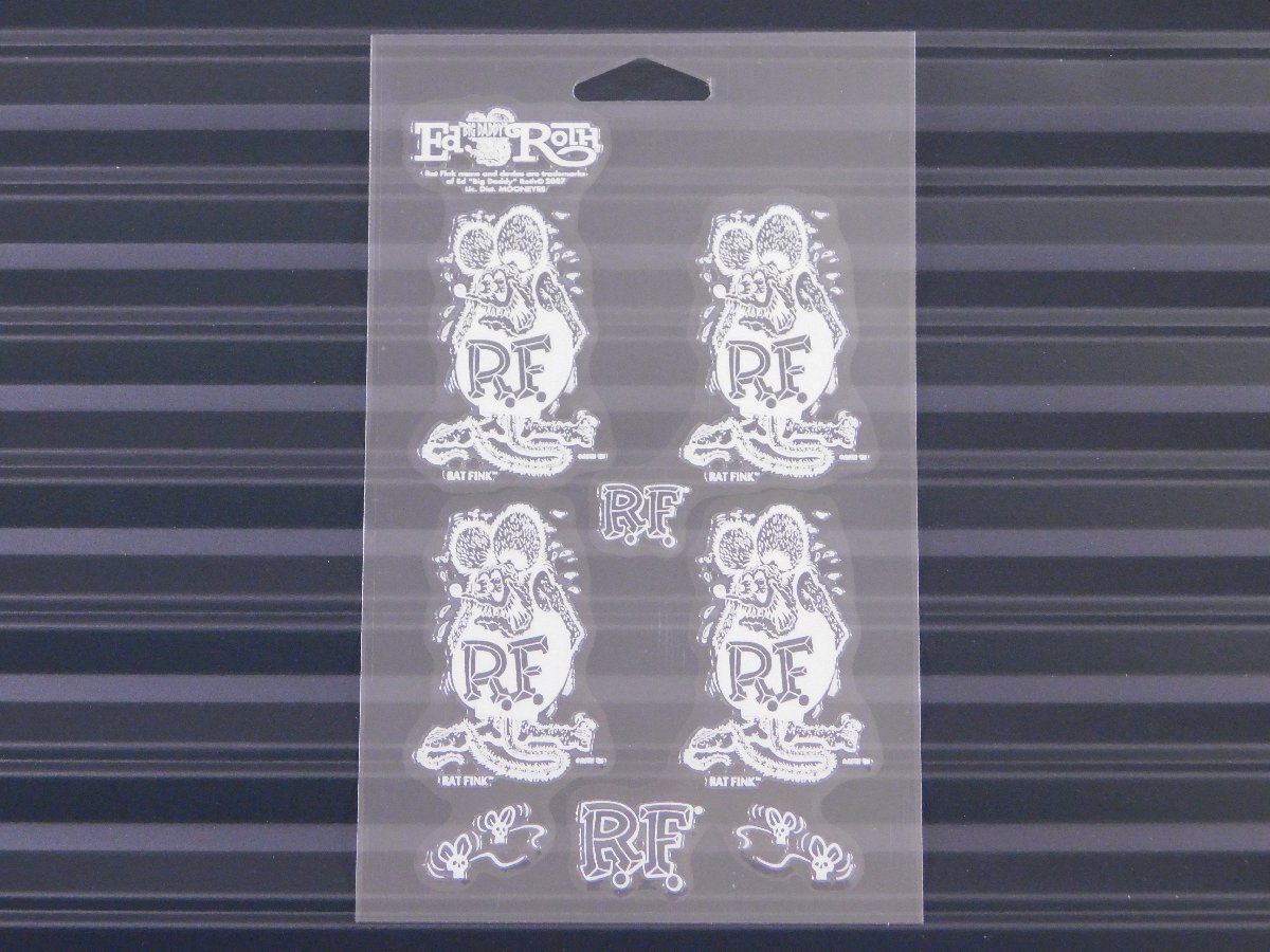 ◆送料\110◆【Rat Fink・ラットフィンク】※《4フィンク抜きデカール・ホワイト》 RDF041WH MOONEYES ムーンアイズ拍卖