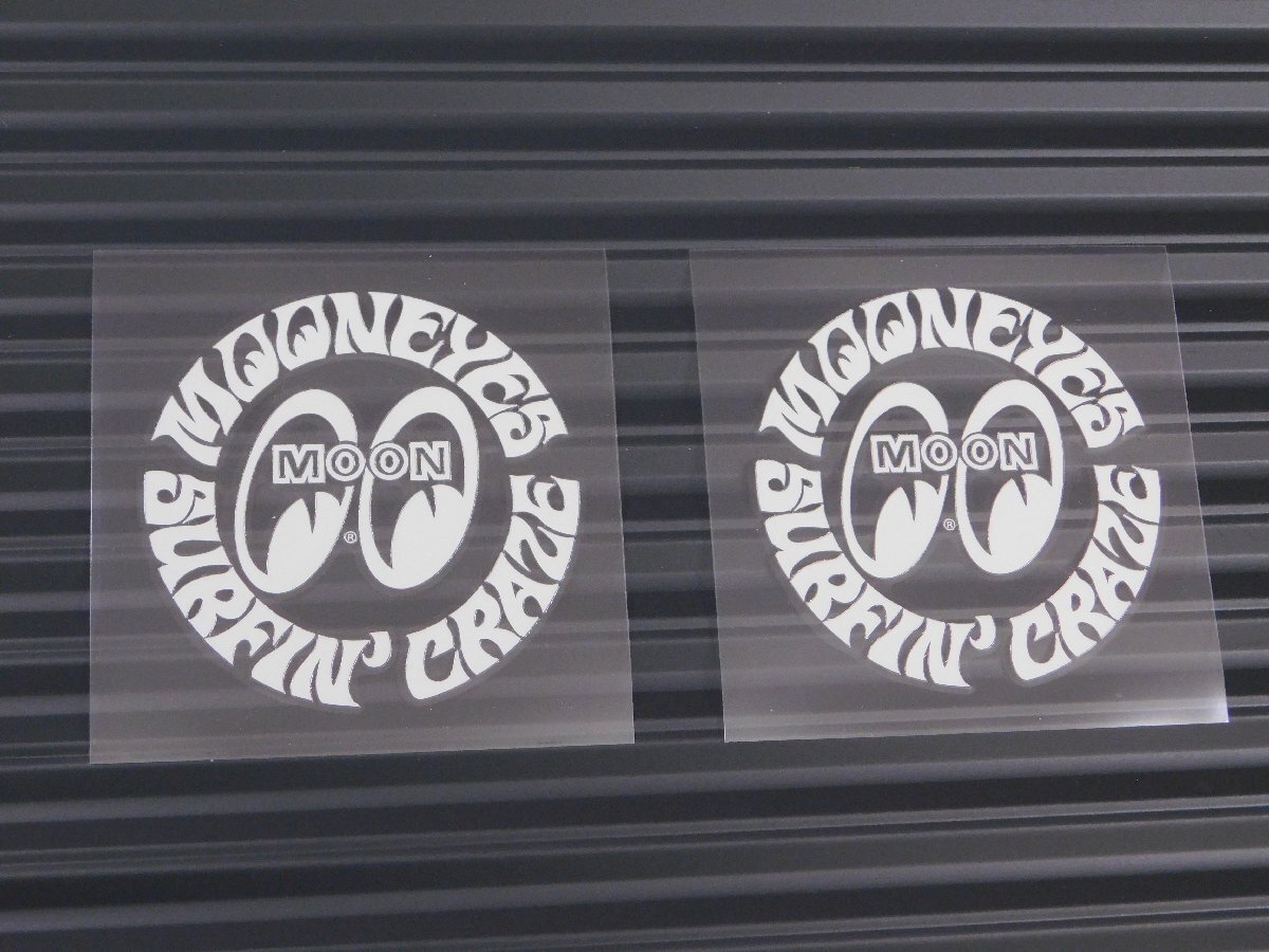 ◆送料\110◆【MOONEYES・ムーンアイズ】※《サーフィンクレイズステッカー・ホワイト / 2枚セット》 転写式 抜きタイプ DM138WH拍卖