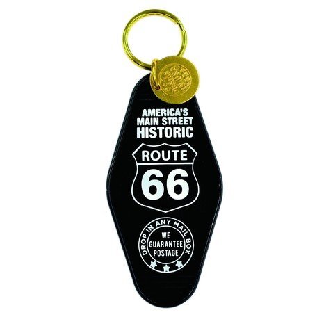 ◆送料\140◆【モーテルキーホルダー】※《ROUTE66 / ブラック》 ホテル キータグ キーホルダー拍卖