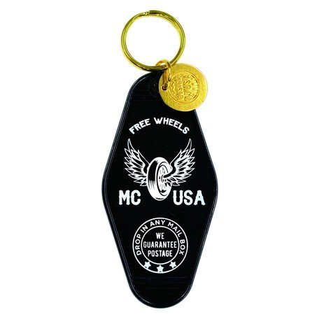 ◆送料\140◆【モーテルキーホルダー】※《FREE WHEEL / ブラック》 ホイール ホテル キータグ キーホルダー拍卖