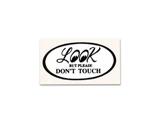 ◆送料\110◆【MOONEYES・ムーンアイズ】※《Look Don't Touch ステッカー・クリアベース・裏貼りタイプ / 2枚セット》 DM132RO拍卖