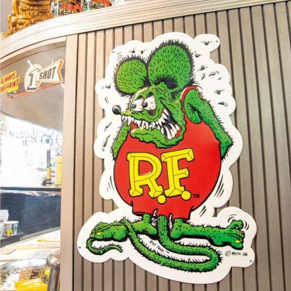【Rat Fink・ラットフィンク】※《エンボスメタルサイン / グリーン》 アメリカン雑貨 エンボス看板 ブリキ看板 146拍卖