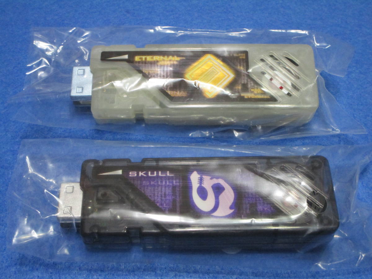 新品!即決!仮面ライダーダブル W DXエターナルメモリ+DXスカルメモリ ガイアメモリ DXロストドライバー付属品拍卖
