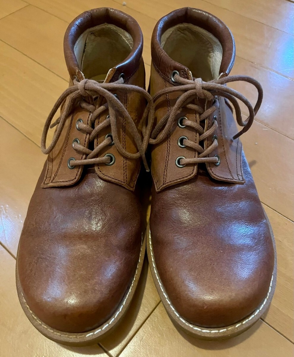 BARNSバーンズ 栃木レザーブーツ 26.0 ブラウン拍卖