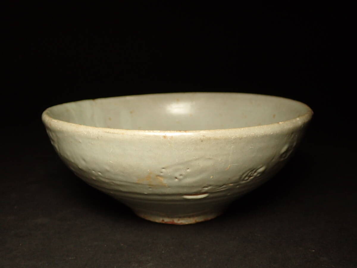 S-039 韓国美術 朝鮮 李朝 白磁 茶碗 碗 茶道具 時代 古物拍卖