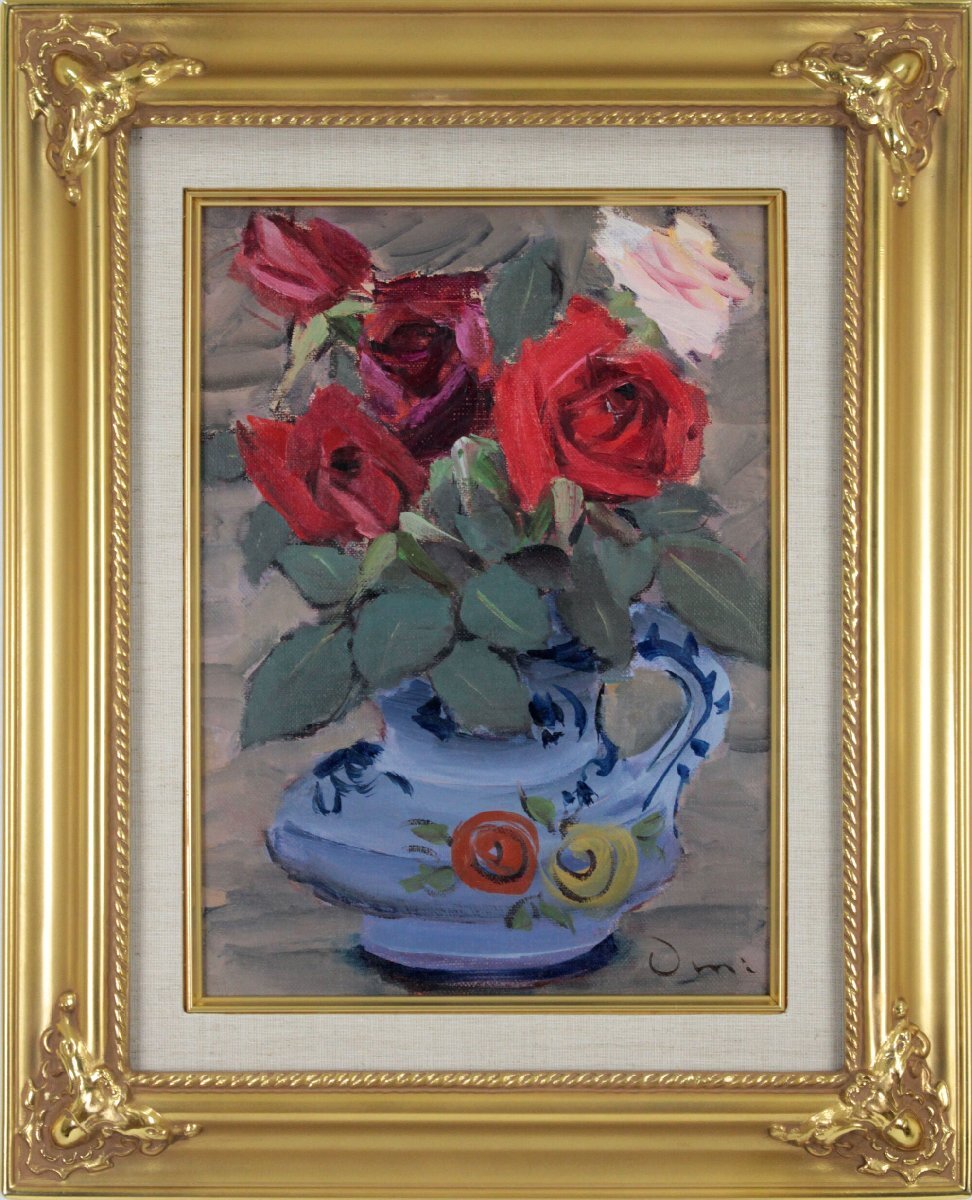 大津通臣 「ばら」 油絵・油彩画 絵画 - 北海道画廊拍卖