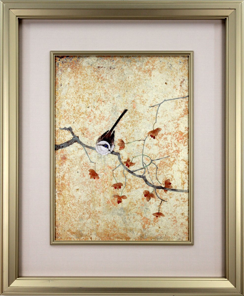 中野嘉之 「まゆみと柄長」 日本画 絵画 - 北海道画廊拍卖