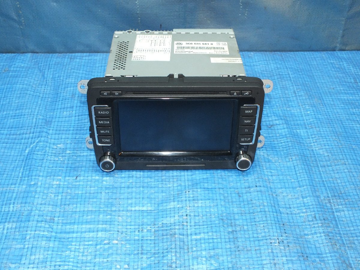 VW ゴルフ ティグアン トゥーラン パサート 1F7 1F8 1K1 1K5 1T2 357 362 365 5M1 5N1 5N2 B7 MK5 純正 ナビ 3C0 035 681 B ※動作未確認拍卖