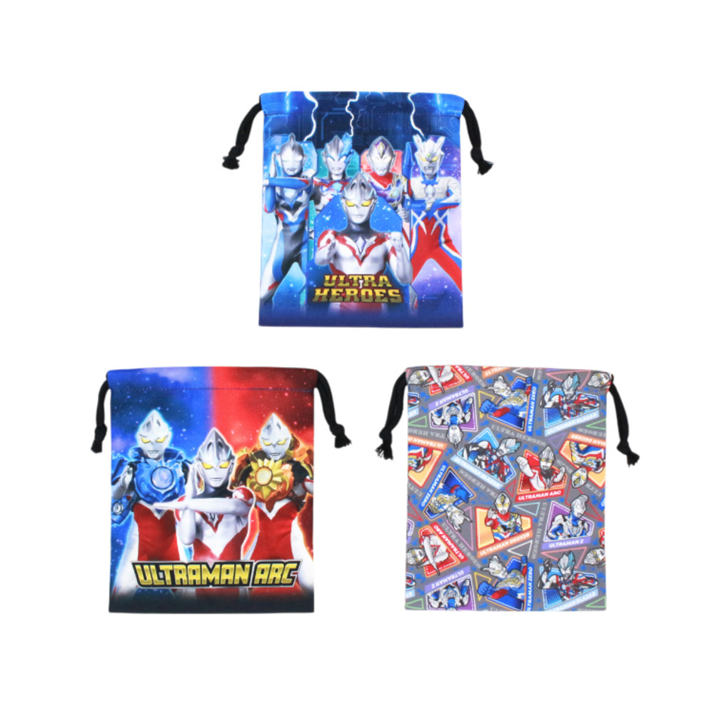 ☆ ウルトラヒーローズ3 ☆ 巾着Sサイズ 3枚セット 巾着 s 3枚 セット 巾着袋 小 Sサイズ コップ袋 コップ入 キャラクター グッズ FILA拍卖