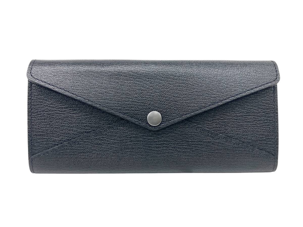 Paul Stuart (ポールスチュアート) イタリア製 ゴートレザー エンベロープ 長財布 やぎ革 J5220-231 ブラック メンズ/028拍卖