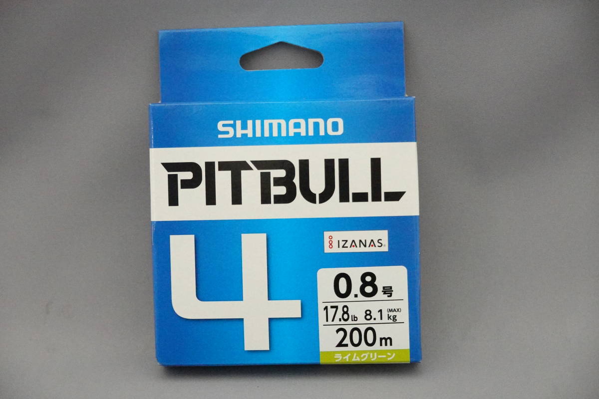 即決!!シマノ★ピットブル4 0.8号 200m★新品 SHIMANO PITBULL拍卖