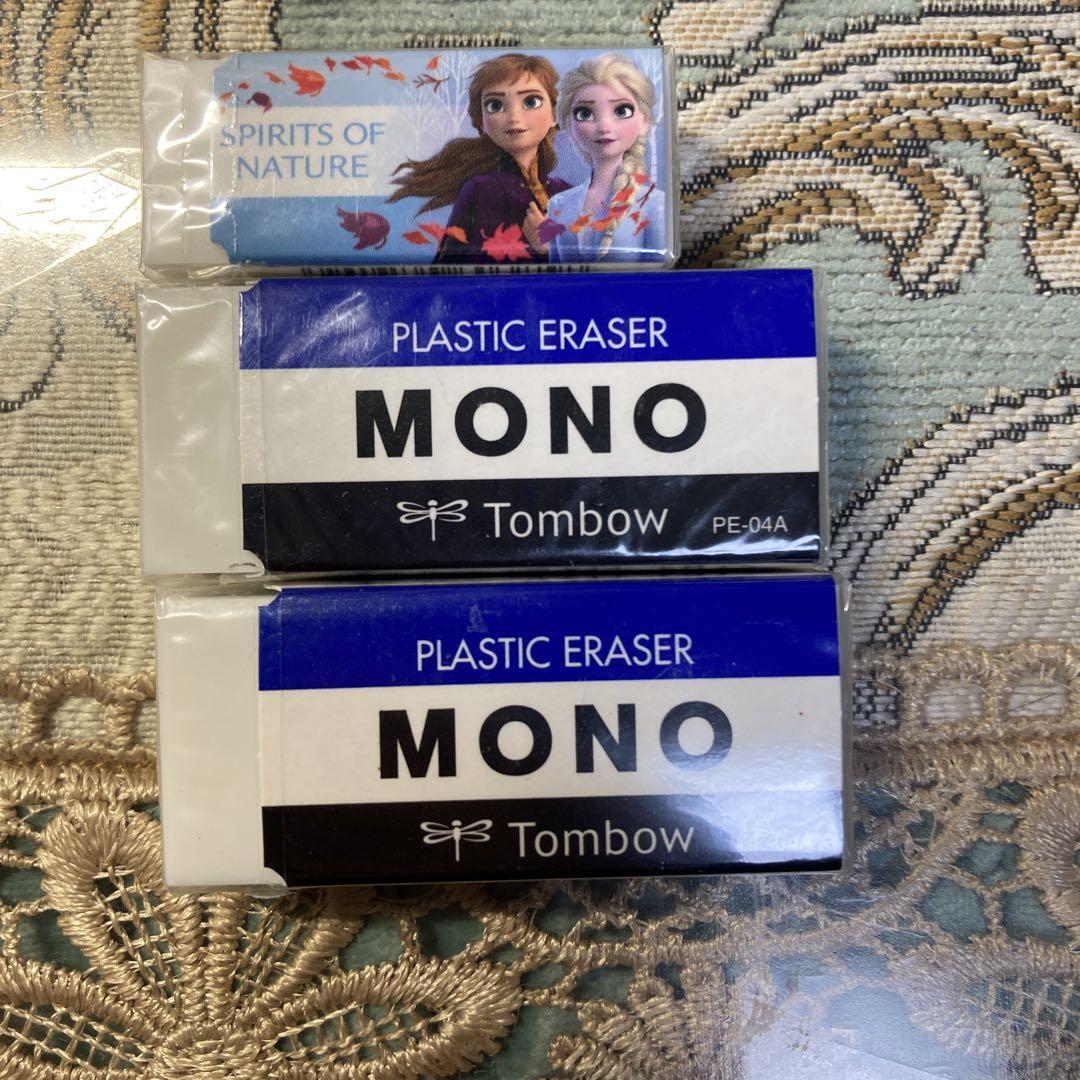 アナ雪 MONO消しゴム 3個 アナユキ トンボ拍卖