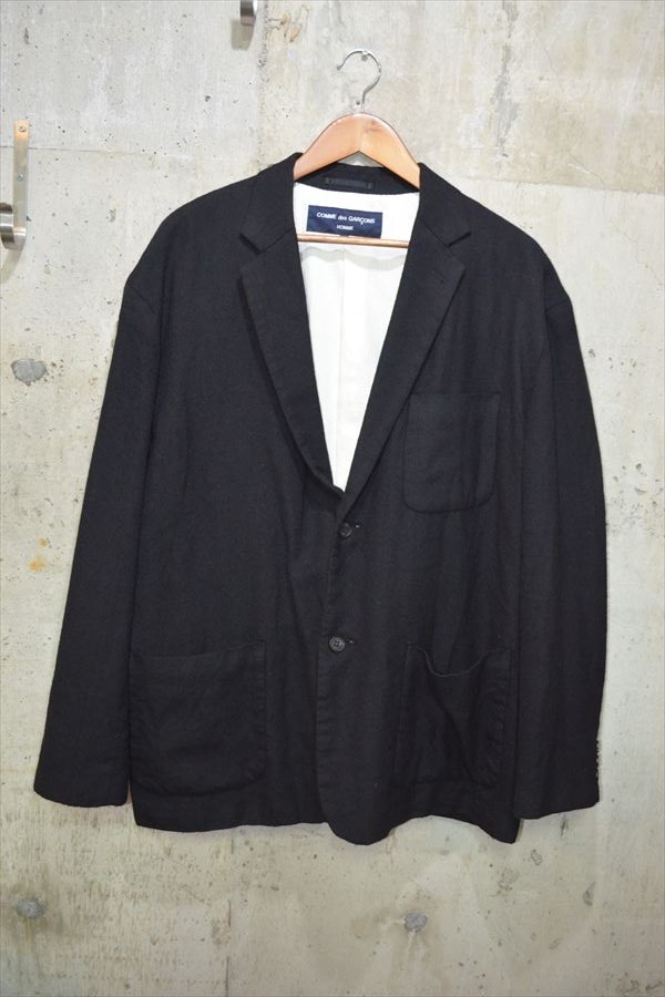 コムデ ギャルソン オム COMMEdesGARCONS HOMME 24aw ウール 縮絨 ジャケット L HN-J016 D7419拍卖