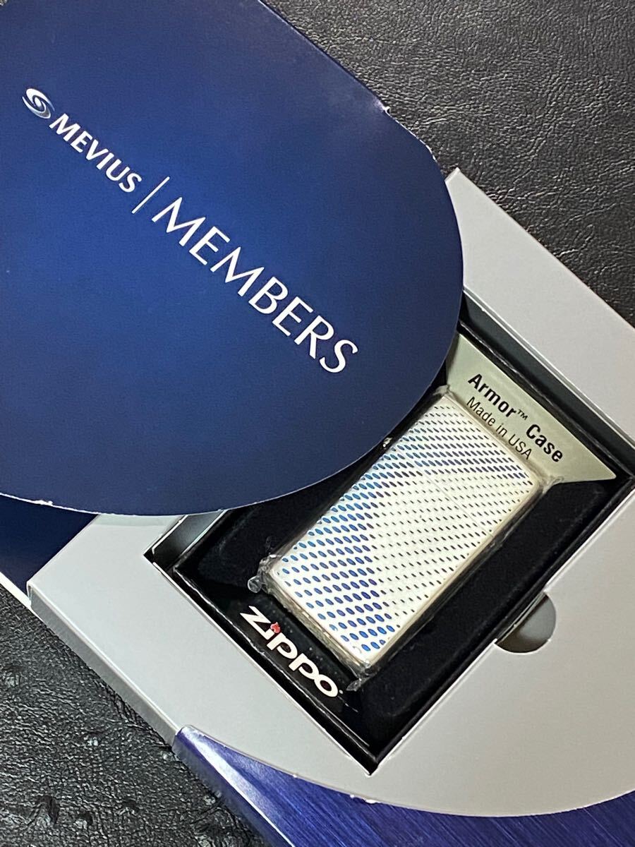 zippo MEVIUS MEMBERS Armor Case 限定1200個 スリム アーマー 2010年製 メビウス シリアルナンバー NO.0881/1200 専用ケース 保証書拍卖