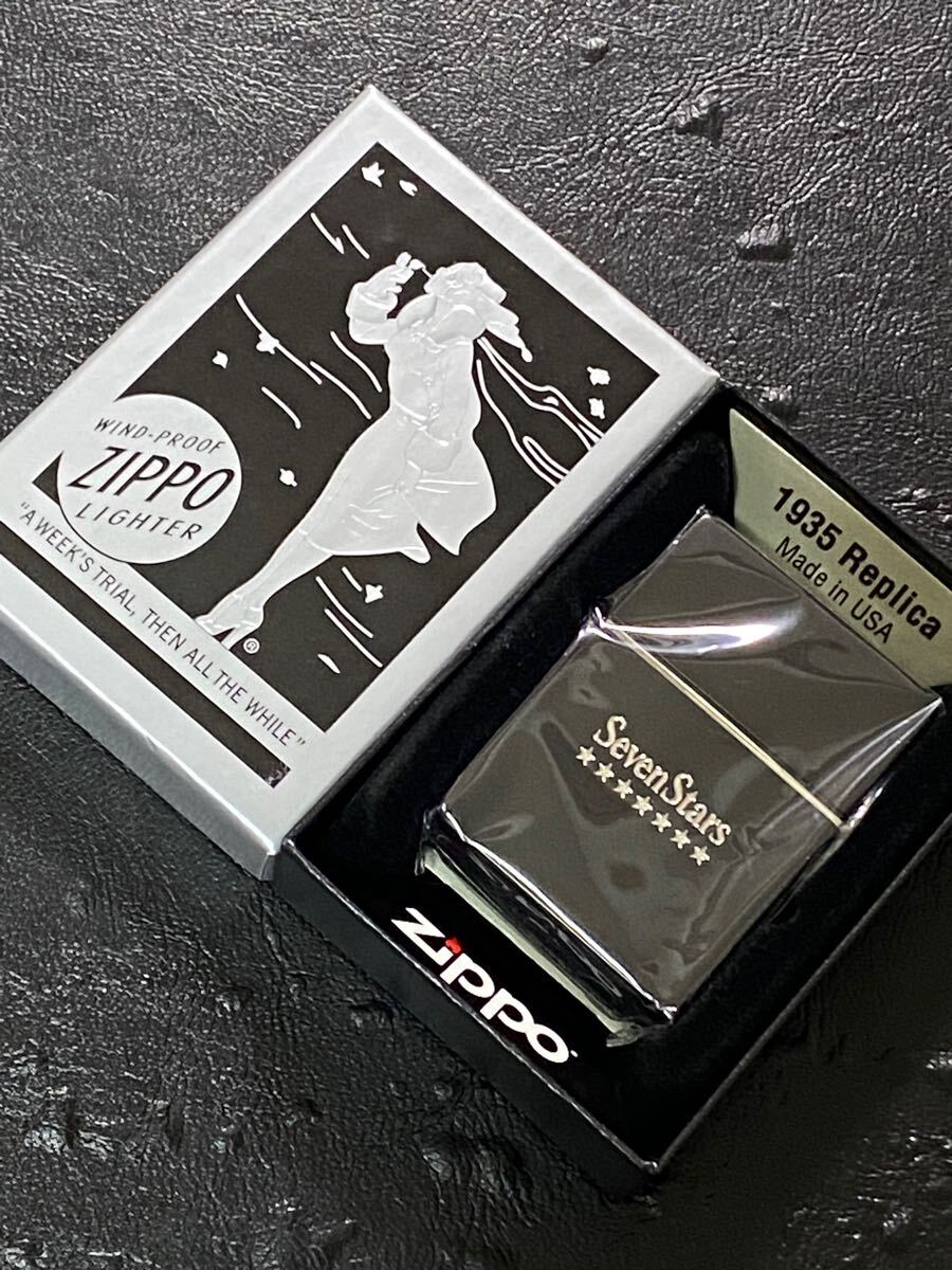 zippo セブンスター 1935レプリカ 限定品 外ヒンジ 2023年製 Seven Stars 1935REPLICA シリアルナンバー NO.0369 ケース 保証書付き拍卖