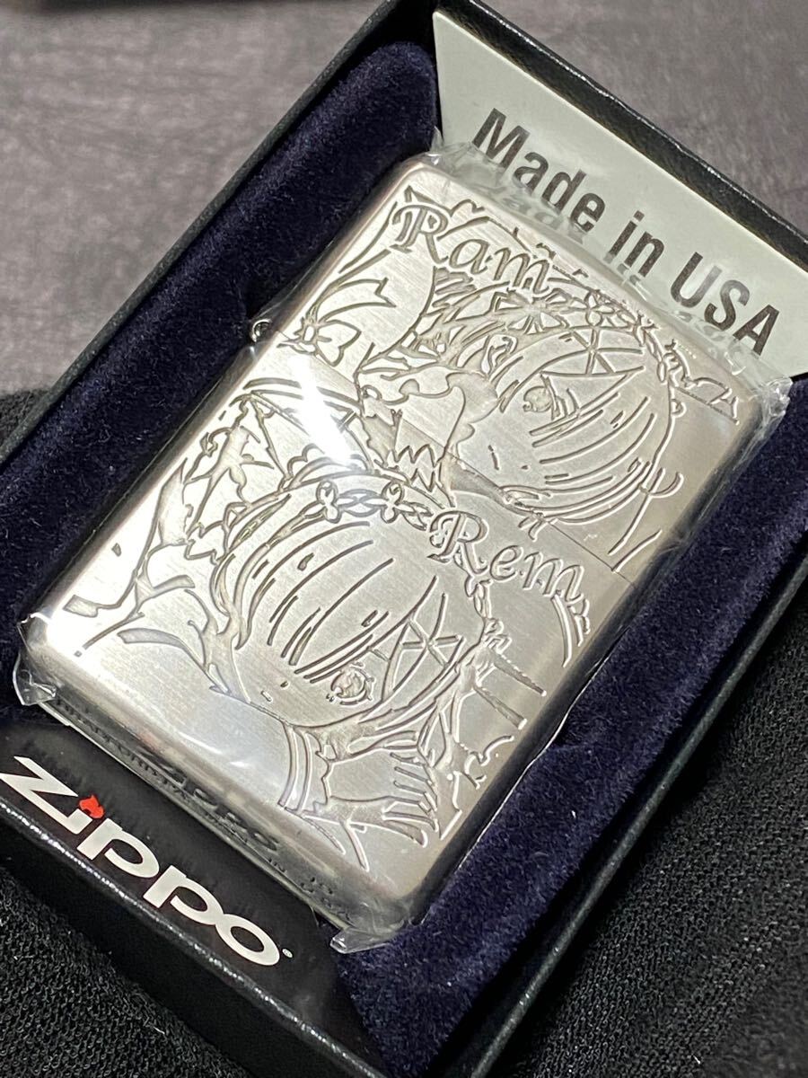 zippo Re:ゼロから始める異世界生活 ラム レム 3面刻印 リゼロ 希少モデル 2019年製 ケース 保証書付き 拍卖