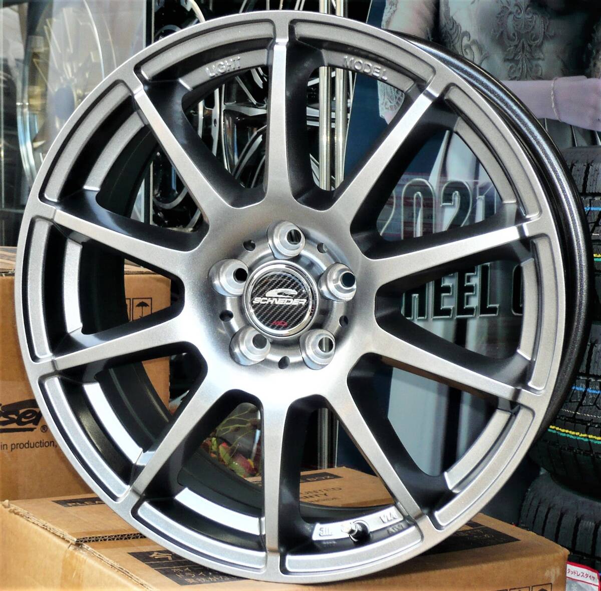 税込! YA系 エクシーガ用 軽量ホイール 「シュナイダーSTAG」 新品1台分拍卖