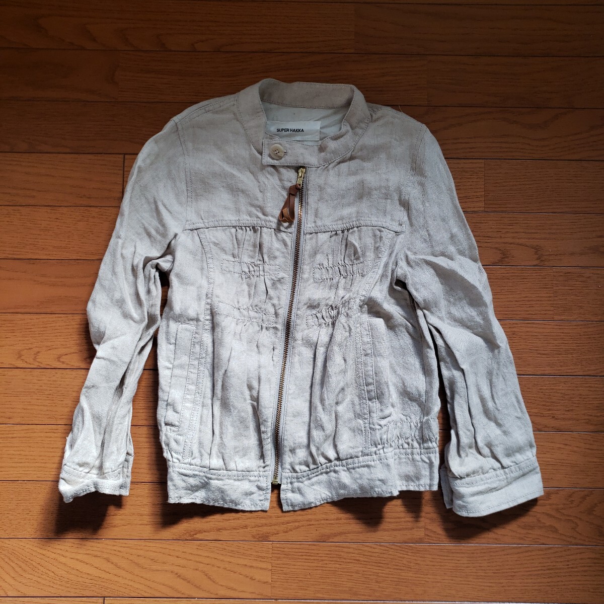 SUPER HAKKA スーパーハッカ ジャケット アウター ベージュ レディース 麻拍卖