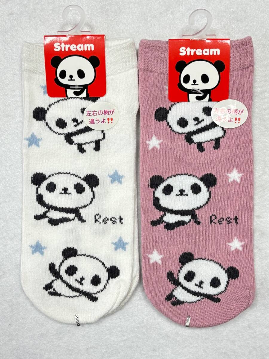パンダ ソックス スニーカータイプ 2点 婦人物 23〜25センチ 004拍卖