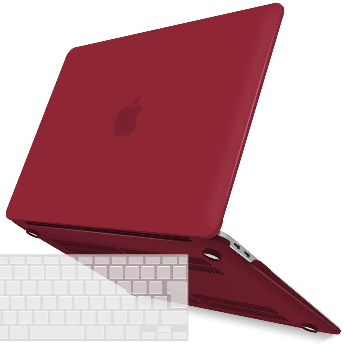 iBenzer 2022 2021 2020 MacBook Air 13 用 ケース モデル M1 A2337 A2179 A1932 保護ケース + 日本語配列キーボードカバー 付き レッド拍卖