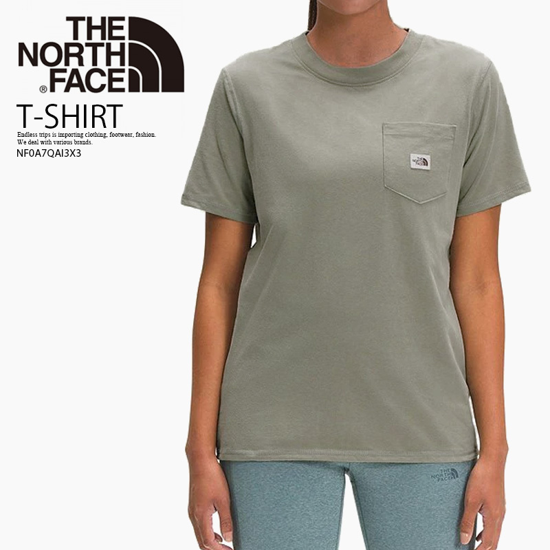 ■新品■THE NORTH FACE ザ ノースフェイス MEN'S S/S HERITAGE PATCH POCKET TEE メンズ ポケットTシャツ■MENS(S)■グリーン■NF0A7QAI拍卖