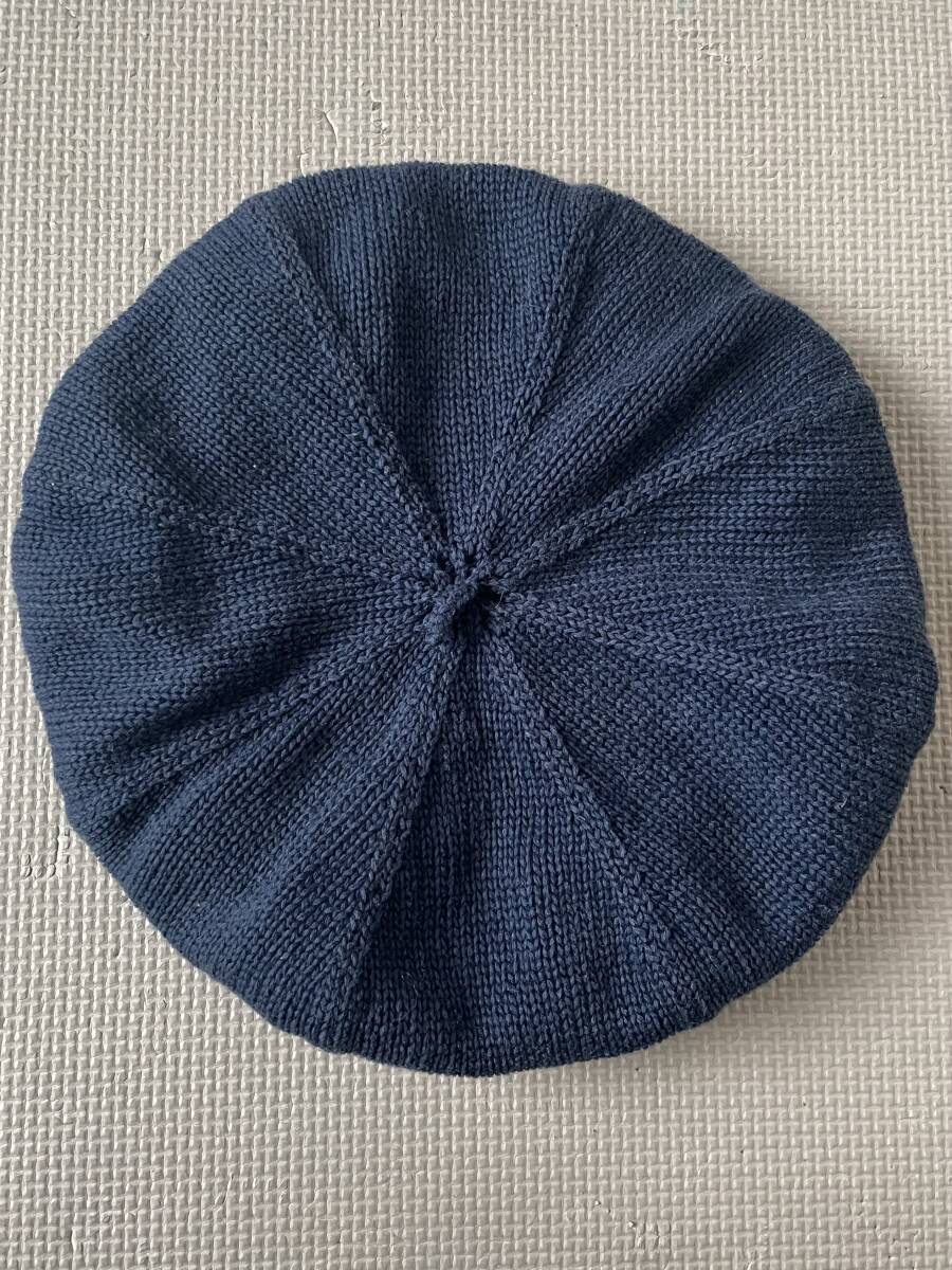 MAINU コットンニット ベレー帽 size 2 ネイビー拍卖