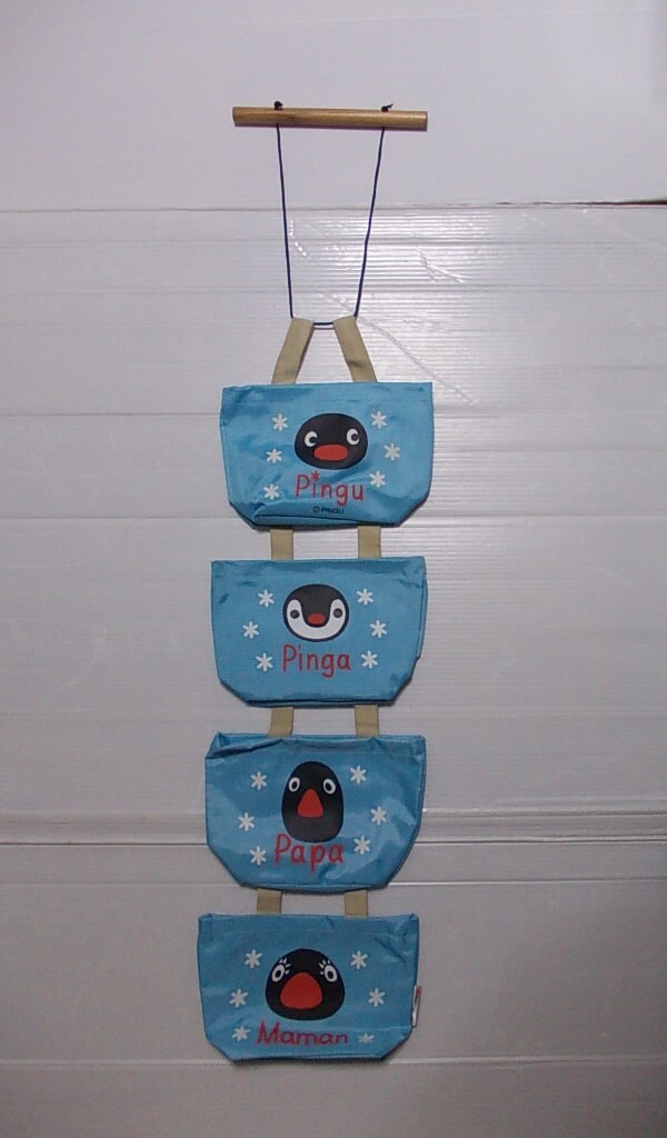 非売品★住友生命★ピングー PINGU★ウォールポケット★ピンガ★パパ★ママ★収納★ペンギン拍卖