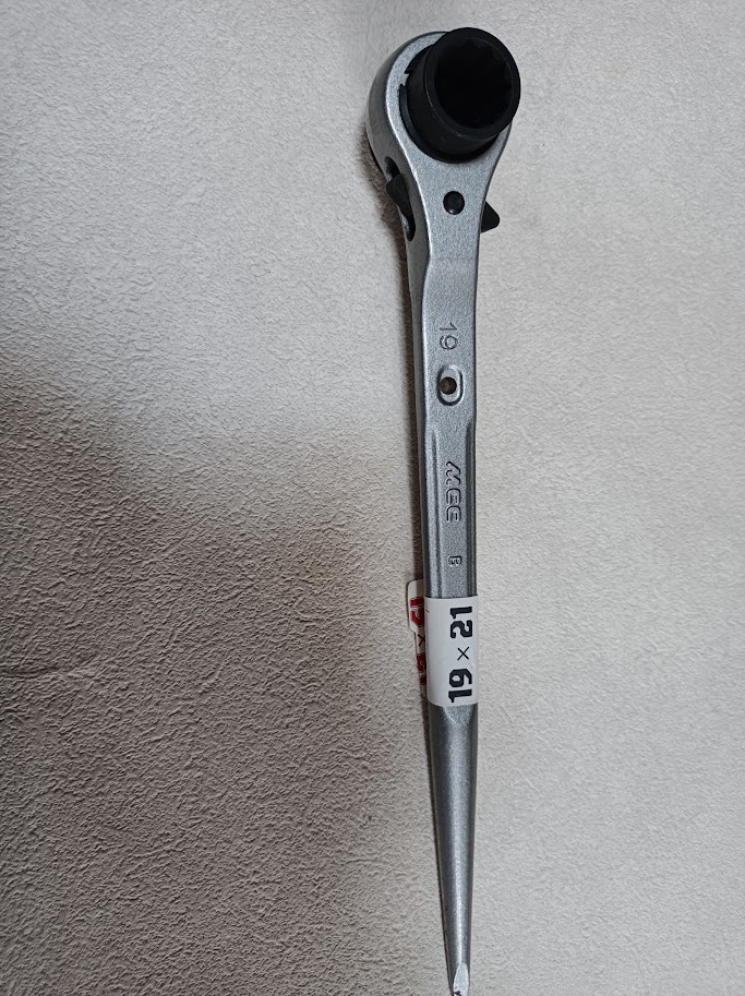 両口 シルバー MCC シノ付ラチエット 19/21 未使用 長期保管品拍卖