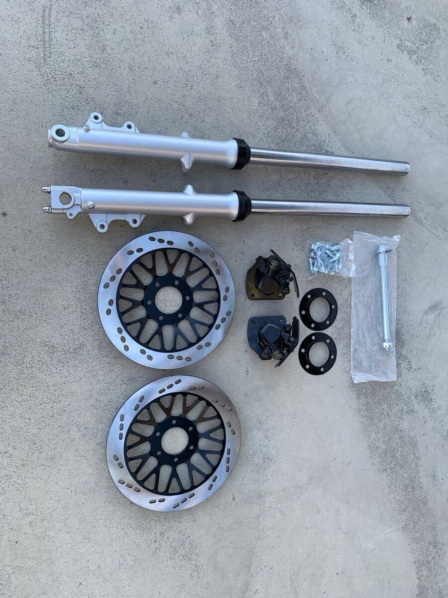 期間限定 特価 GS400 GSX400E GT380 GSX250E GSX400f ダブルディスク セット 33π ザリ ゴキ 新品 未使用 CBX400F CB250T ホーク バブ 7拍卖