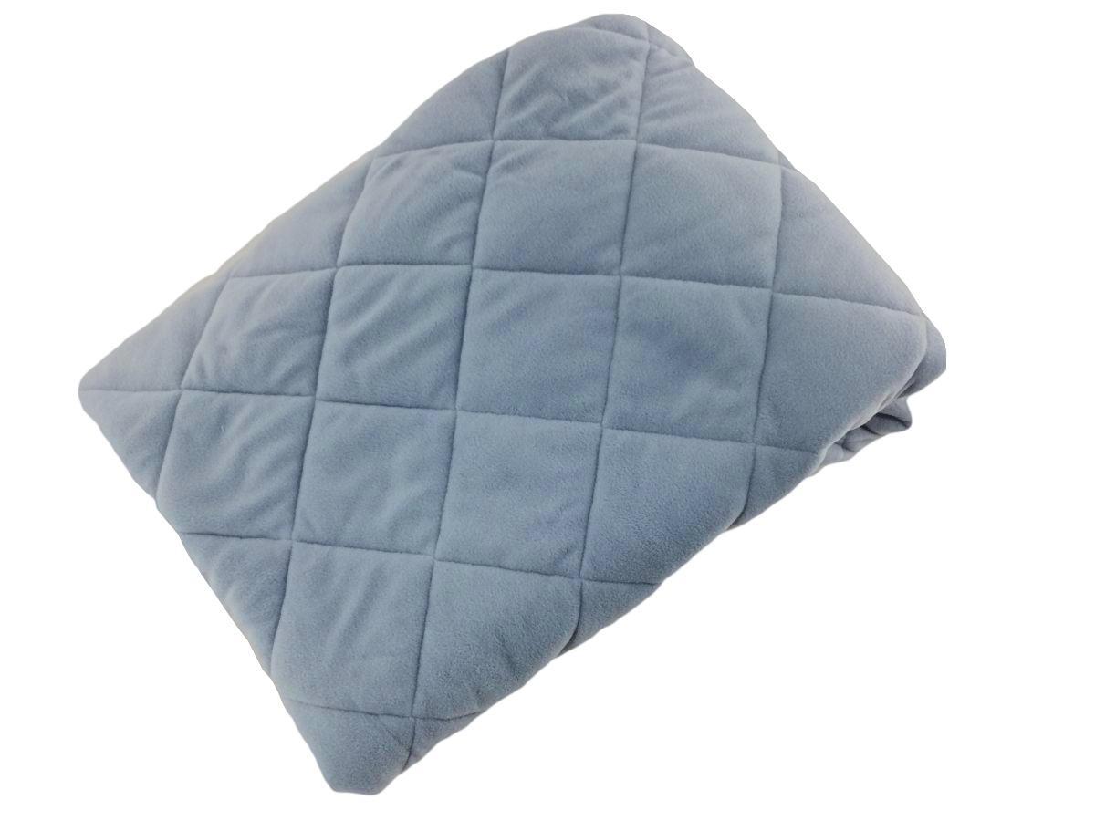 パッド一体型シーツ マイクロフリース ダブル 幅140x200x25cm アンティックブルー 冬拍卖