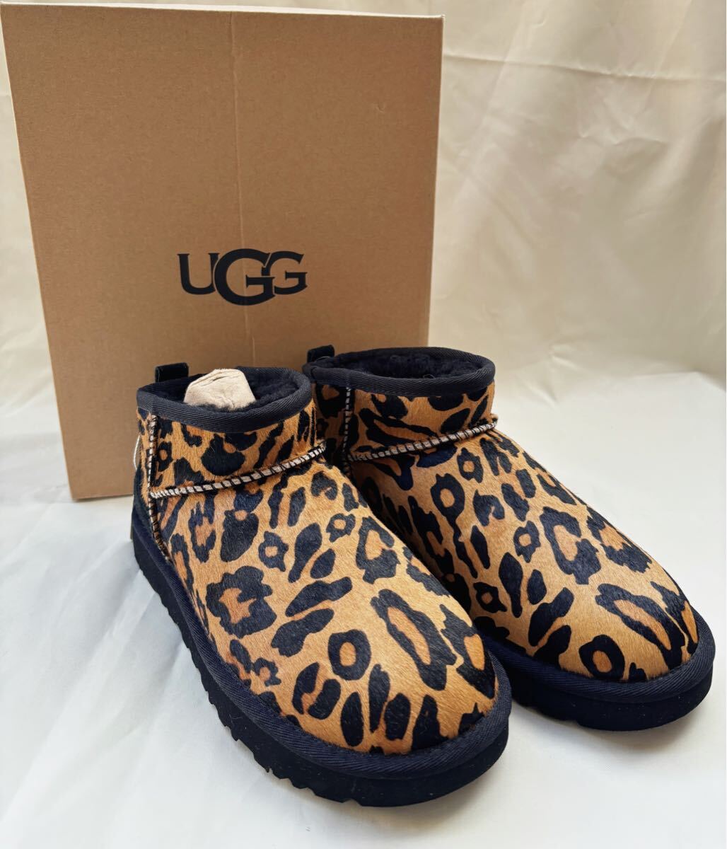 新品 UGG アグ★人気完売商品 W CLASSIC ULTRA MINI パンサー 6 23㎝ ブーツ拍卖