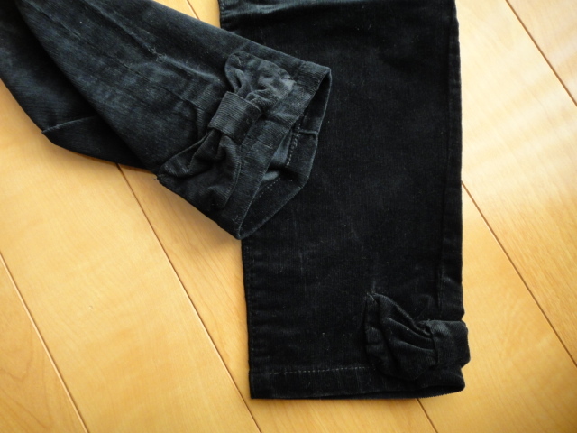 新品タグ付き☆クチュールブローチ☆リボンコーデュロイパンツズボン36S拍卖