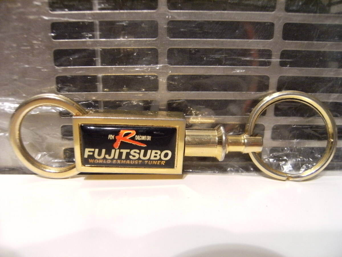 廃番★昭和レトロ★日本製★80年代★旧車 FOX RACING OIL 藤壺技研工業 FUJITSUBO フジツボ キーホルダー★F1 暴走族 ヤンキー マフラー拍卖