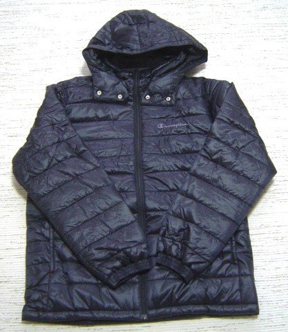クリアランスセール 送料無料 チャンピオン champion C3-G620 中綿 ジップ フーデッド ジャケット サーモライト軽量保温性 黒 XL メンズ 人拍卖