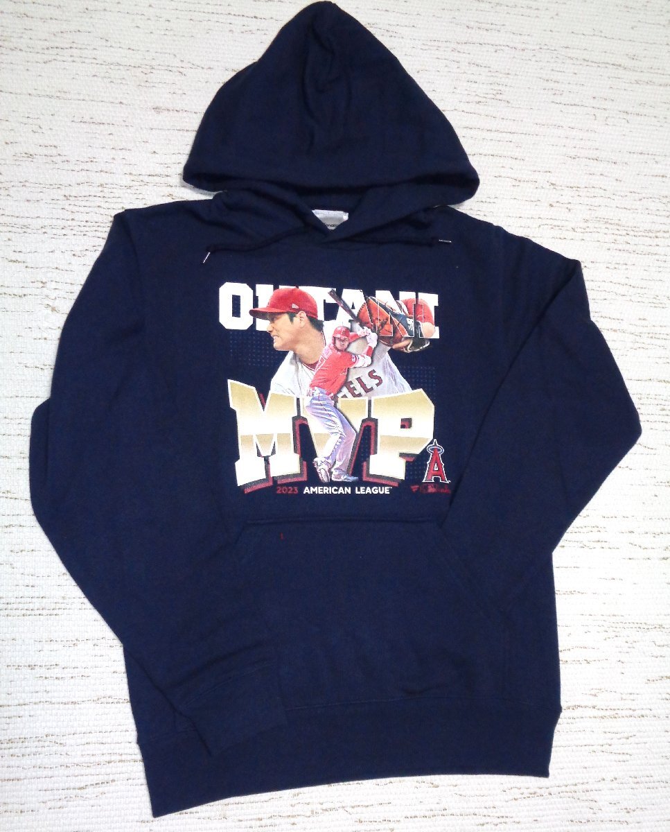 特価セール Fanatics MLB エンゼルス 大谷翔平 2023 アメリカンリーグ MVP記念 スウェット パーカー 紺 XL ML06-23FW-06 メンズ拍卖