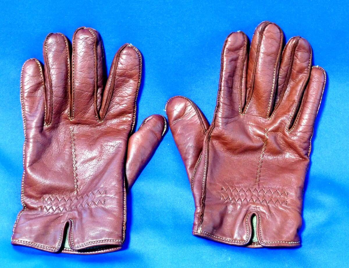 et vous レザー レディース 牛革?手袋 明るめブラウン(チェストナット) M位 used \980拍卖