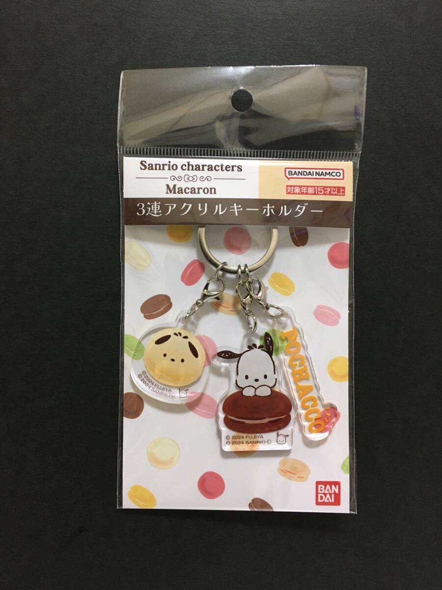 SANRIO/サンリオ サンリオキャラクターズ 3連アクリルキーホルダー☆彡 ポチャッコ☆ マカロン04 新品未開封品 POCHACCO拍卖