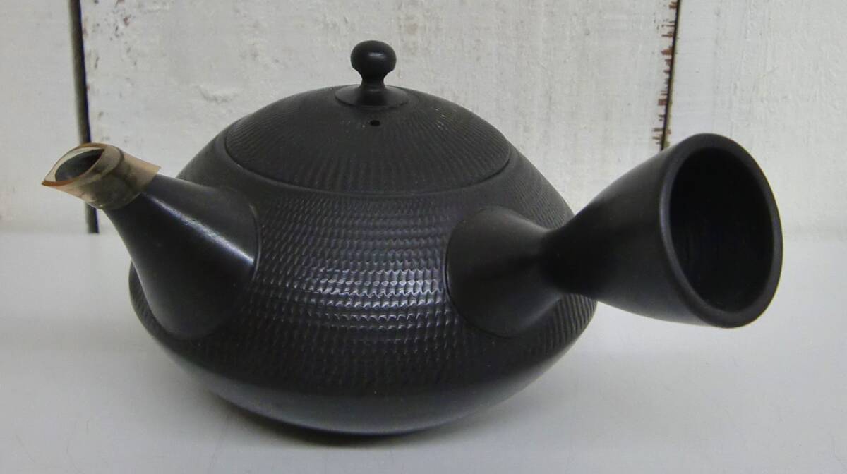 *伝統工芸 工芸品 工芸美術 *常滑焼 北龍窯 トビカンナ 黒窯変 *急須 お茶入れ *茶道 日本茶 JAPAN TOKONAME *栞付き拍卖