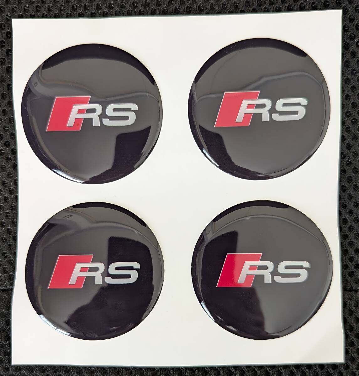 4Pcs 56mm Audi RS Alloy Wheel Centre Badge アウディ RS 合金ホイールセンターバッジ拍卖