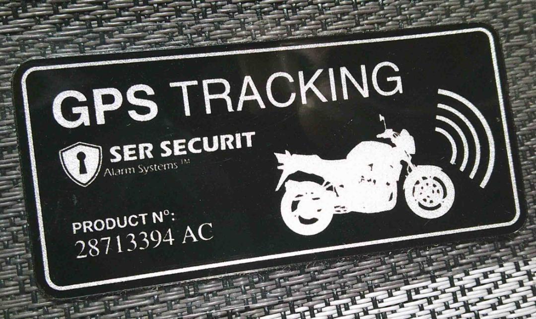 SL■DX黒横ST◆新品GPS TRACKING オートバイ バイク 二輪車 単車 モーターサイクル 盗難防止 ステッカー シール■防水◎犯罪防止拍卖